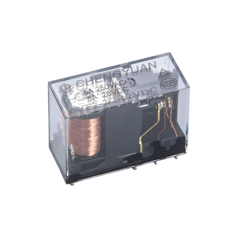 مرحل CYF2، مرحل DPDT، JQX-14F، مرحل 5A 250VAC، مرحل 8A، مرحل 8PIN PCB 0.54 وات. مرحل طاقة 14F