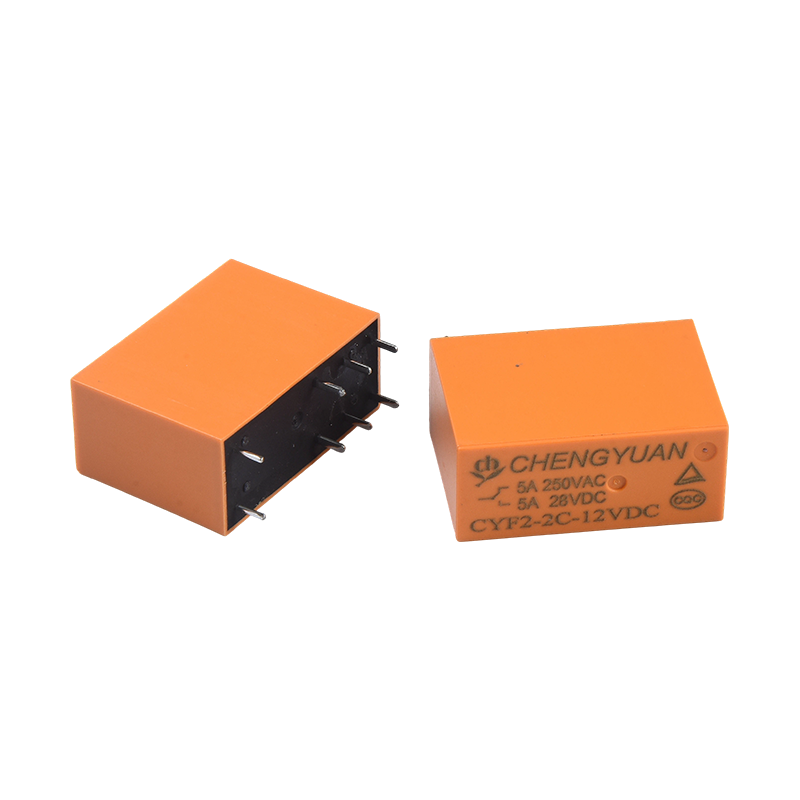 مرحل CYF2، مرحل DPDT، JQX-14F، مرحل 5A 250VAC، مرحل 8A، مرحل 8PIN PCB 0.54 وات. مرحل طاقة 14F