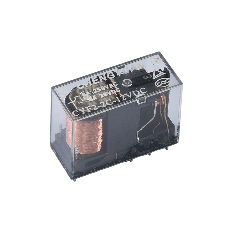 مرحل CYF2، مرحل DPDT، JQX-14F، مرحل 5A 250VAC، مرحل 8A، مرحل 8PIN PCB 0.54 وات. مرحل طاقة 14F