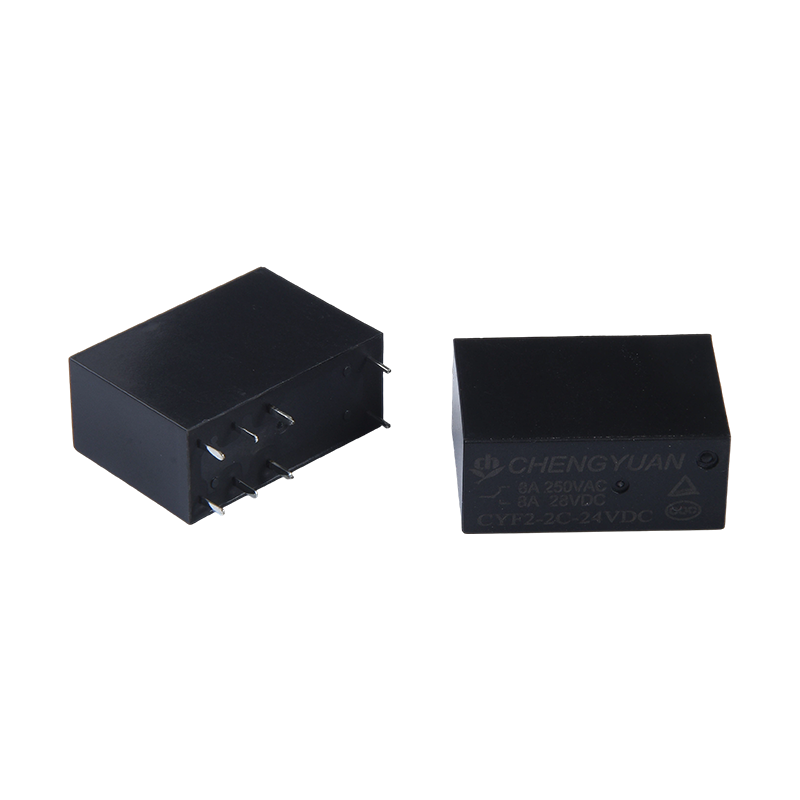 مرحل CYF2، مرحل DPDT، JQX-14F، مرحل 5A 250VAC، مرحل 8A، مرحل 8PIN PCB 0.54 وات. مرحل طاقة 14F